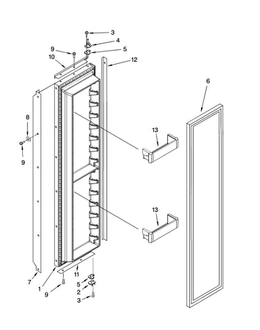 Freezer door parts