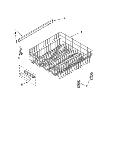 Upper rack and track parts