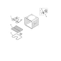Whirlpool RBS307PVQ00 internal oven parts diagram