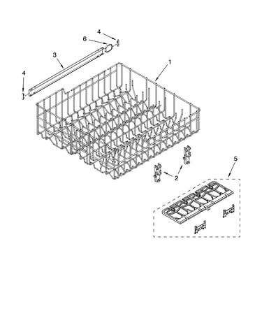 Upper rack and track parts