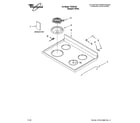Whirlpool TVE30100 cooktop parts diagram