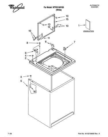 Top and cabinet parts
