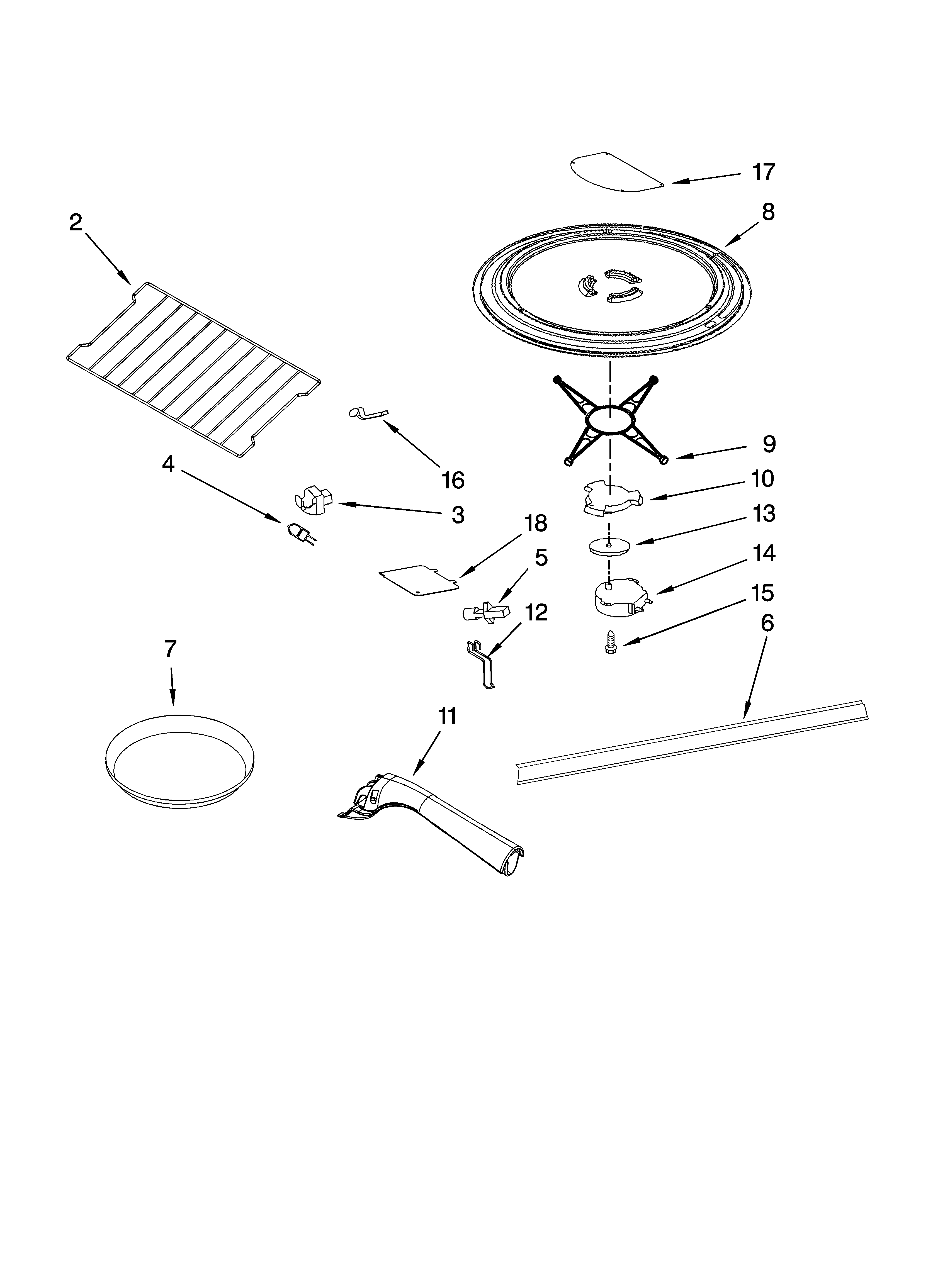 Rack and turntable parts