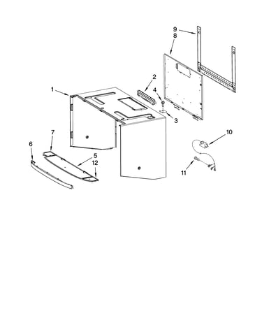 Cabinet and installation parts