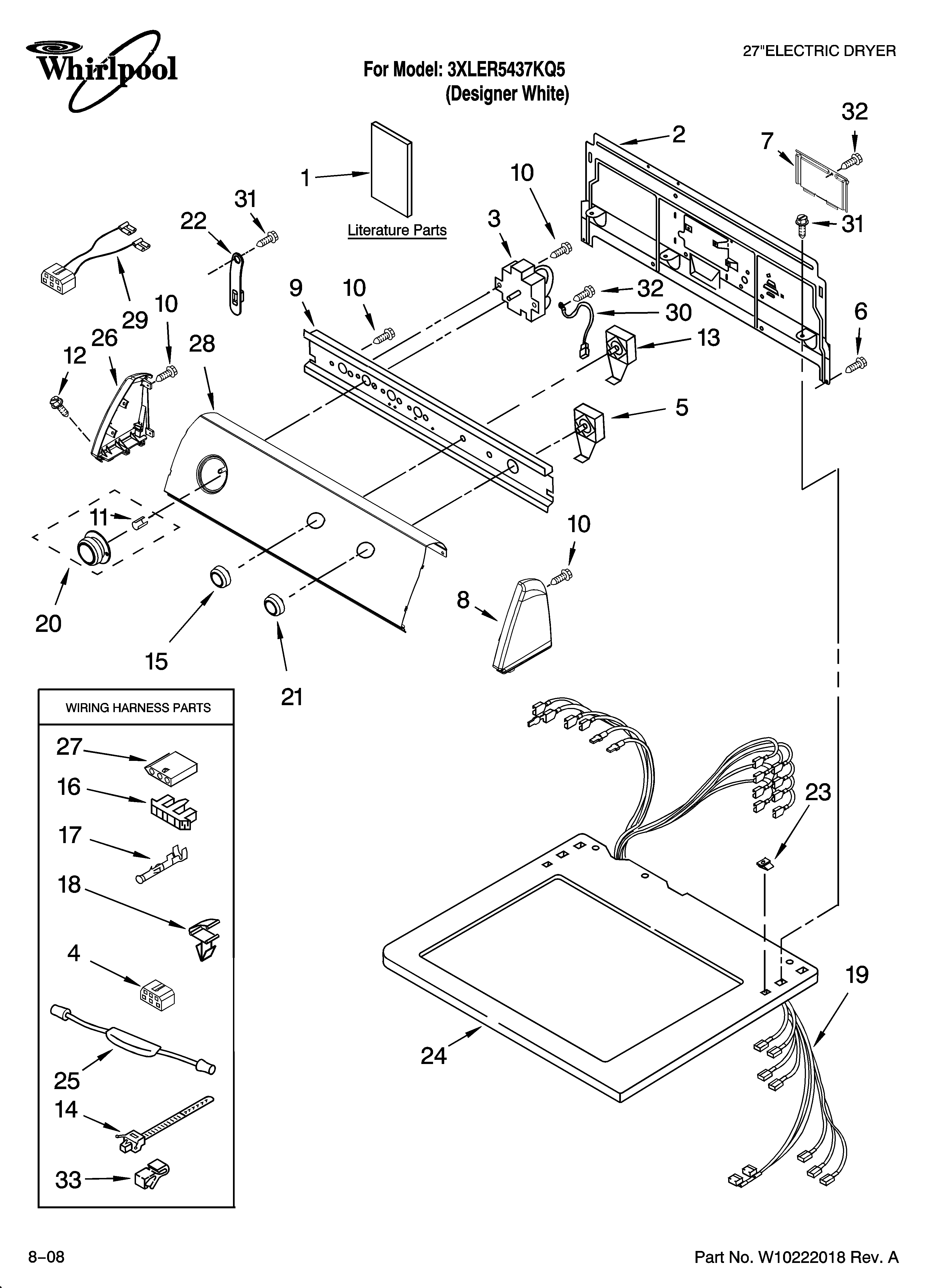 Top and console parts
