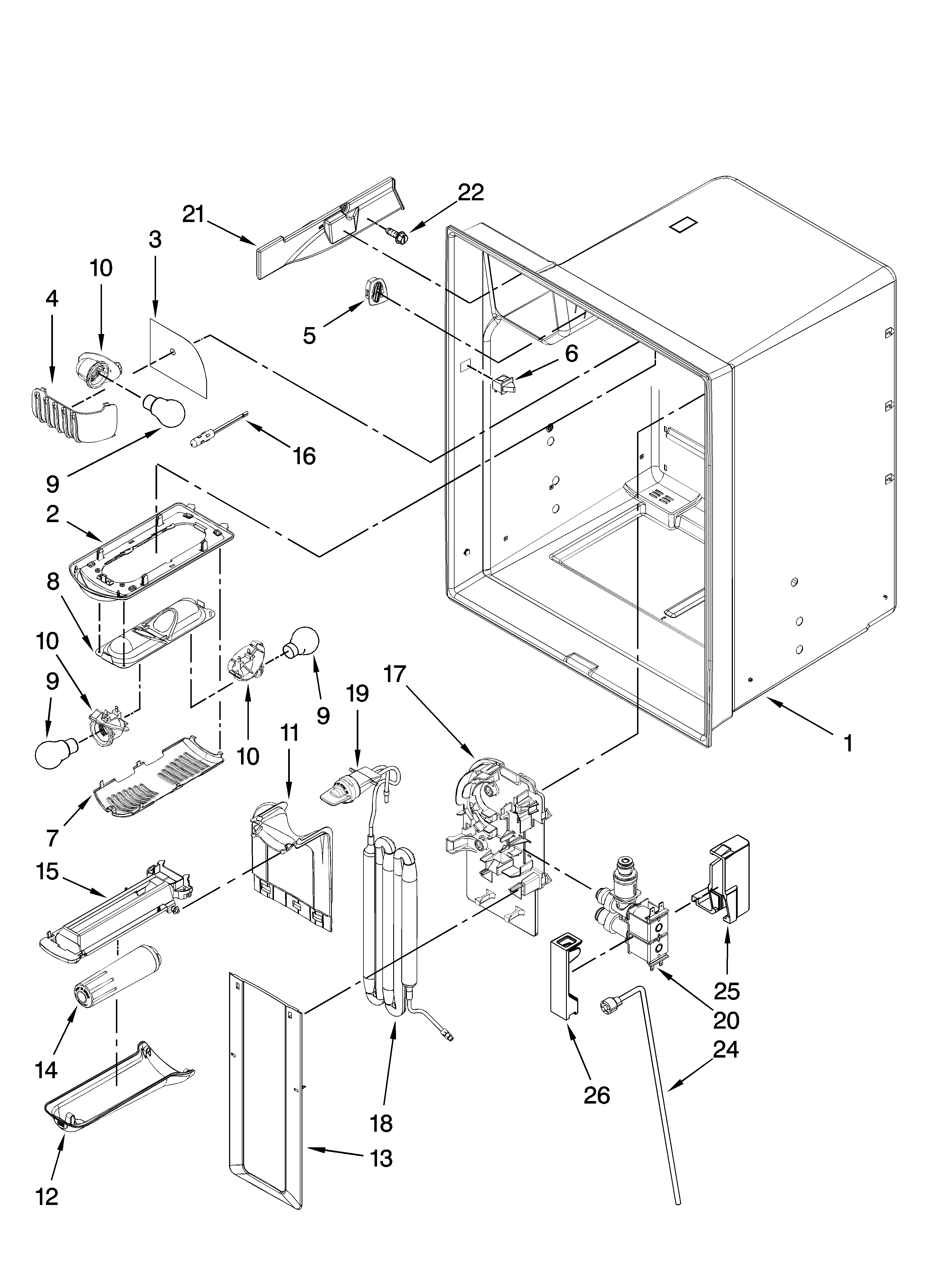 Refrigerator liner parts
