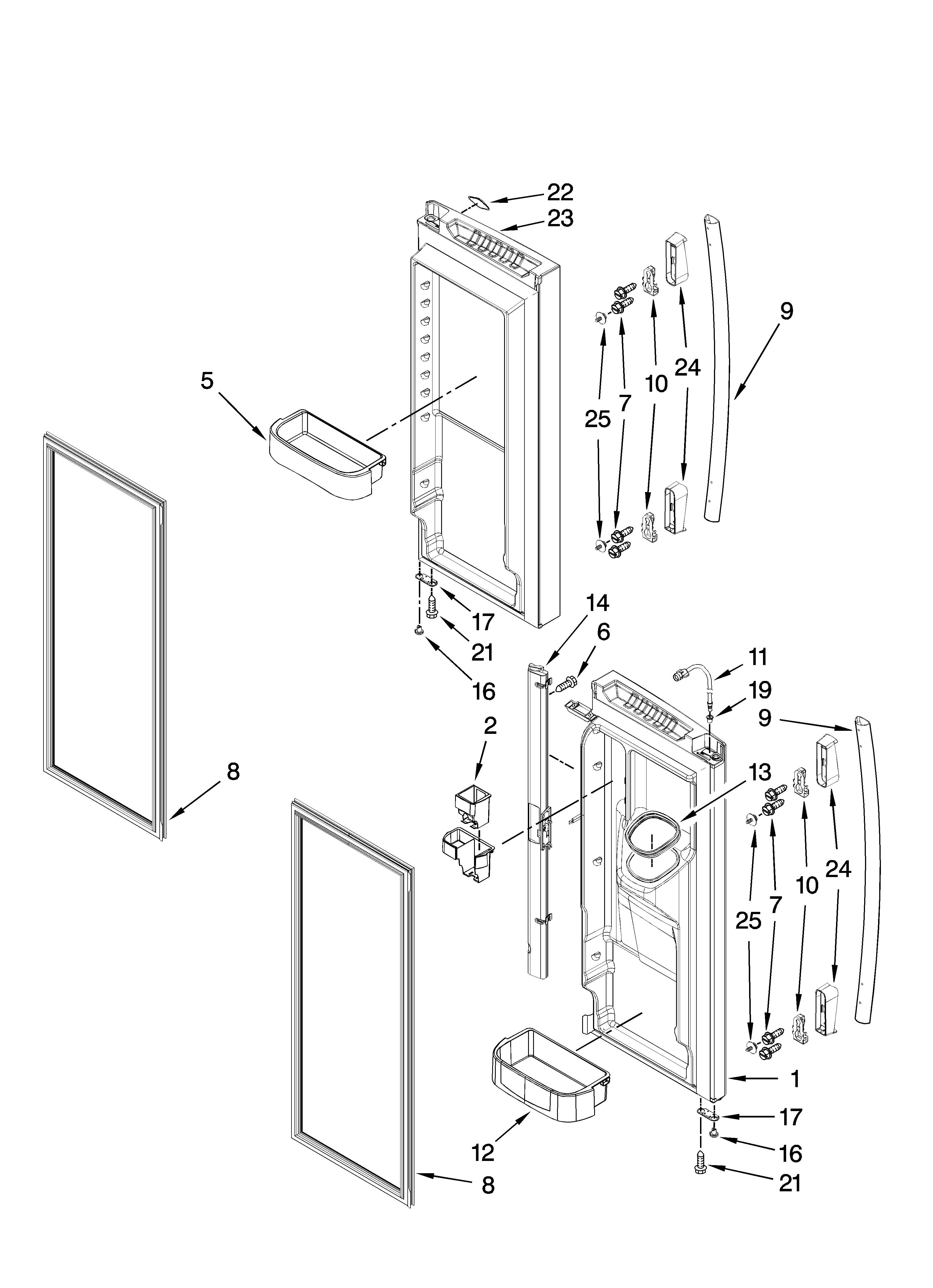 Refrigerator door parts