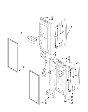 Refrigerator door parts