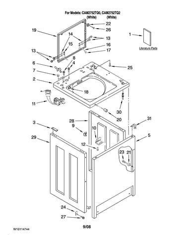 Top and cabinet parts