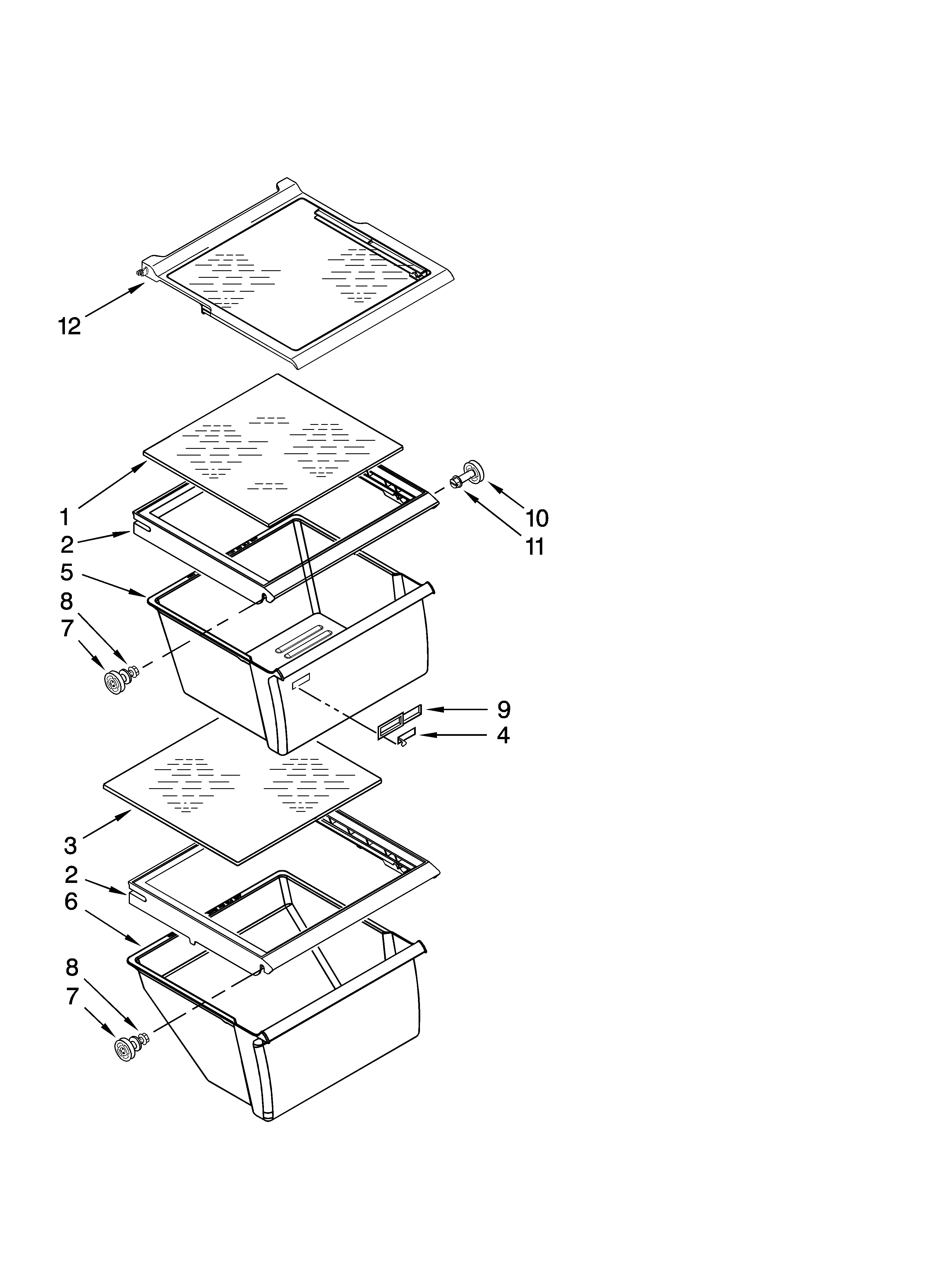 REFRIGERATOR SHELF PARTS