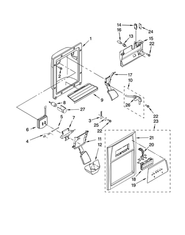 Dispenser front parts