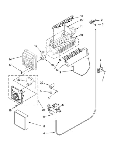 Icemaker parts, optional parts (not included)