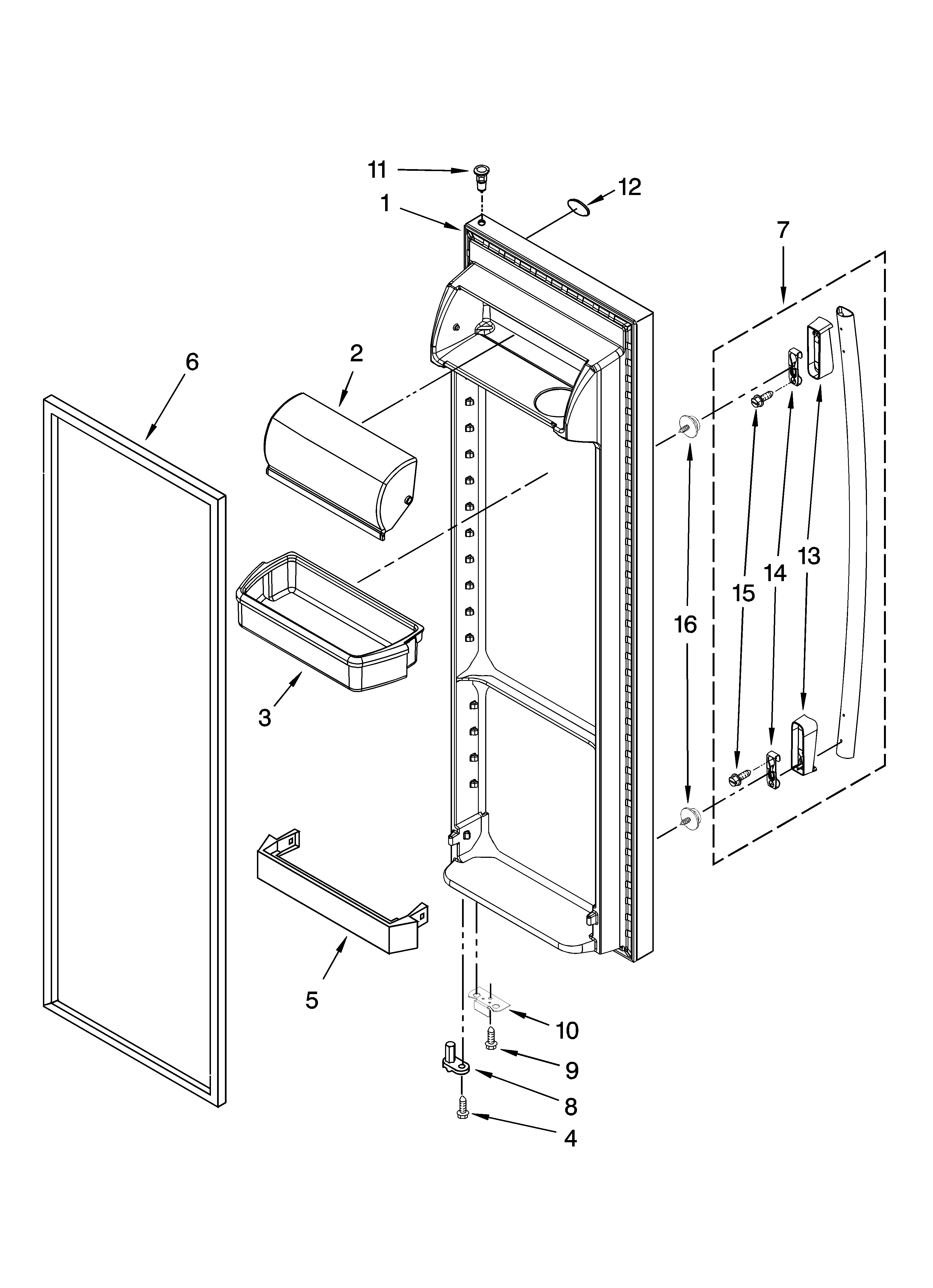 Refrigerator door parts