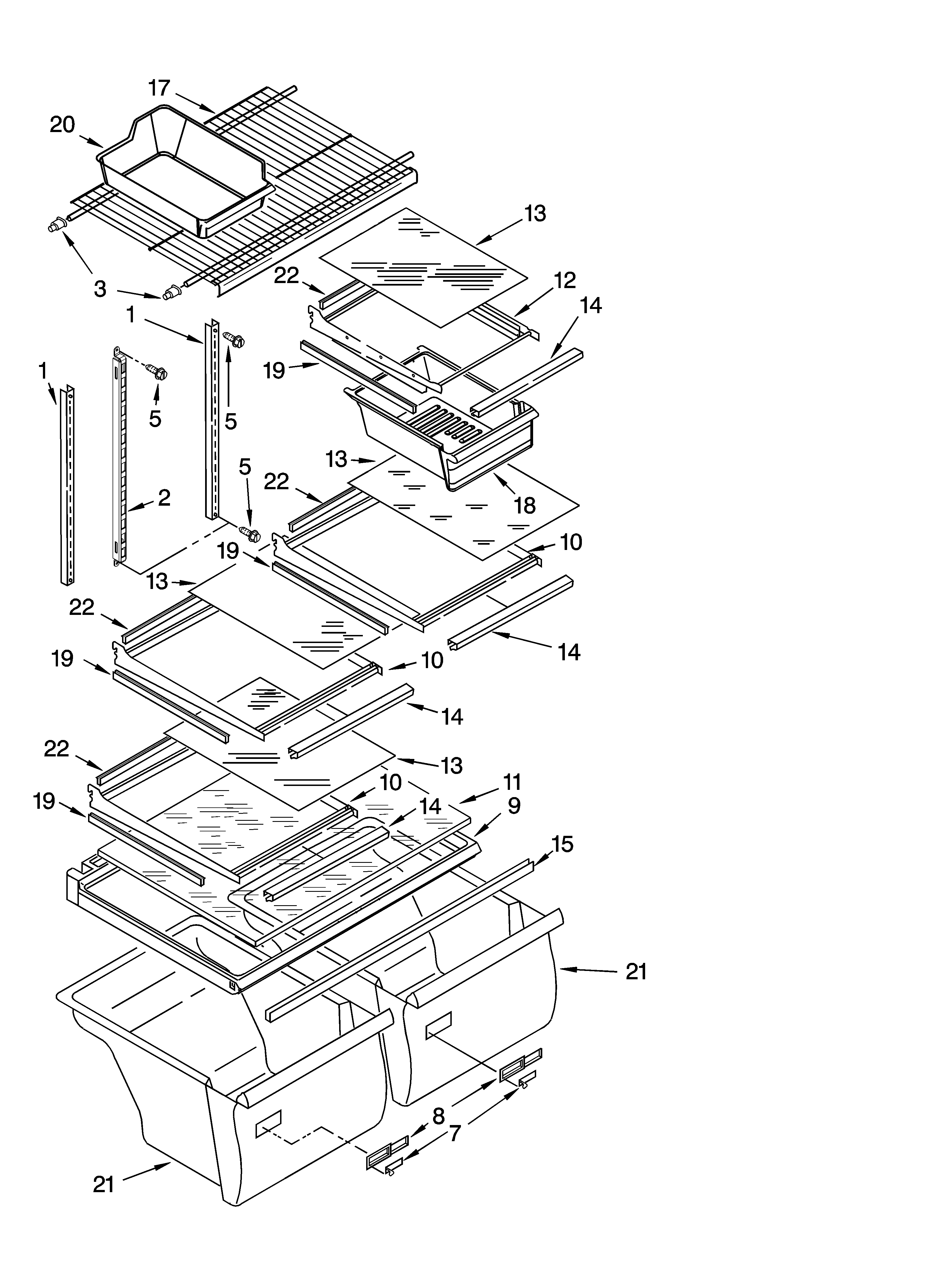 Shelf parts, optional parts