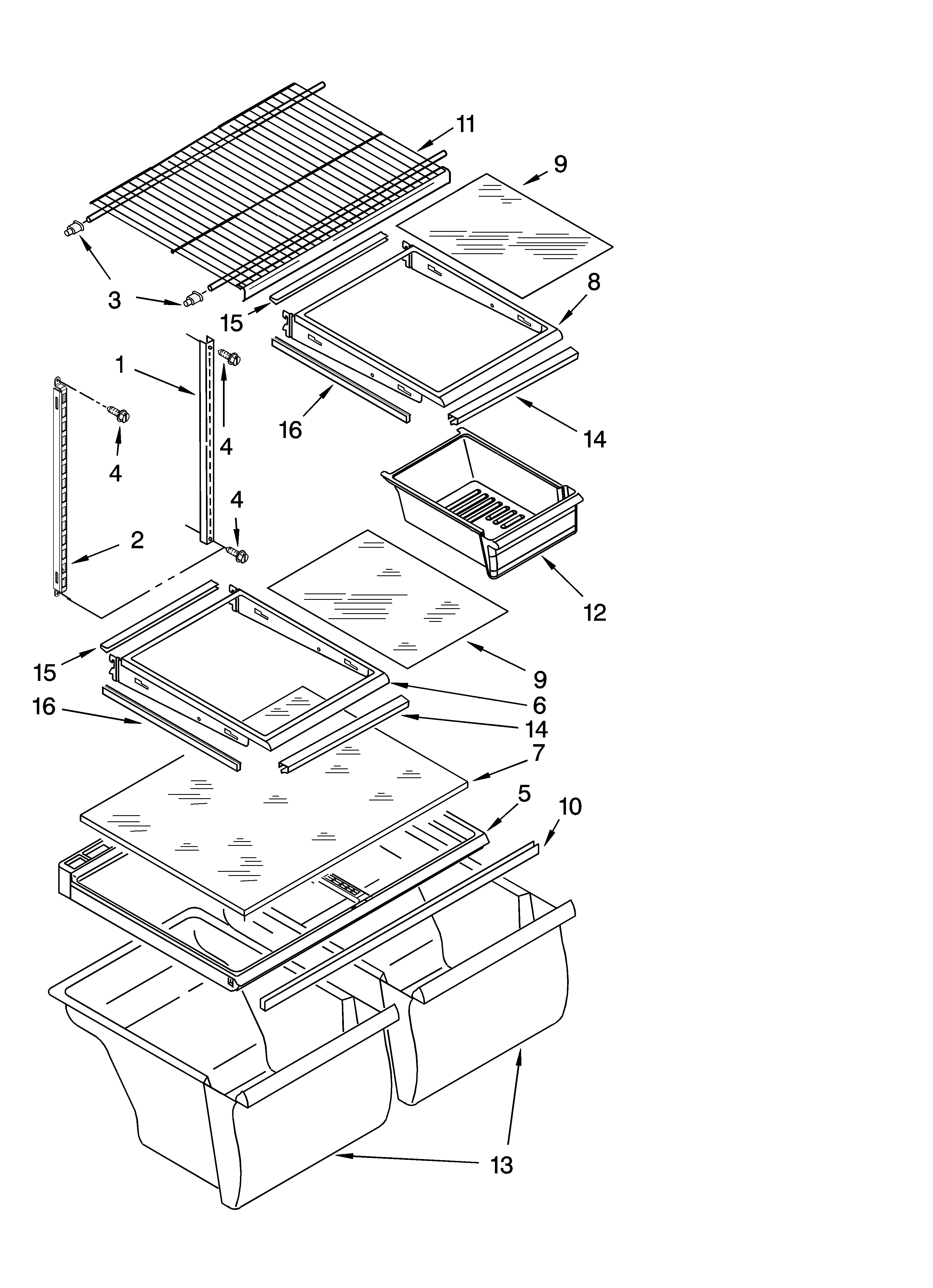 SHELF PARTS, OPTIONAL PARTS