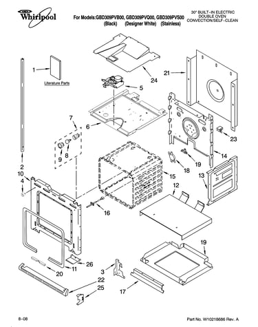 Lower oven parts