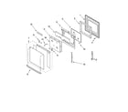 Whirlpool GBD309PVB00 lower oven door parts diagram