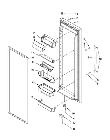 Refrigerator door parts