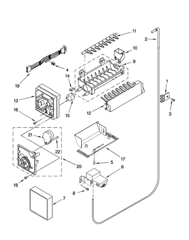 Icemaker parts, optional parts (not included)