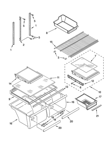 Shelf parts