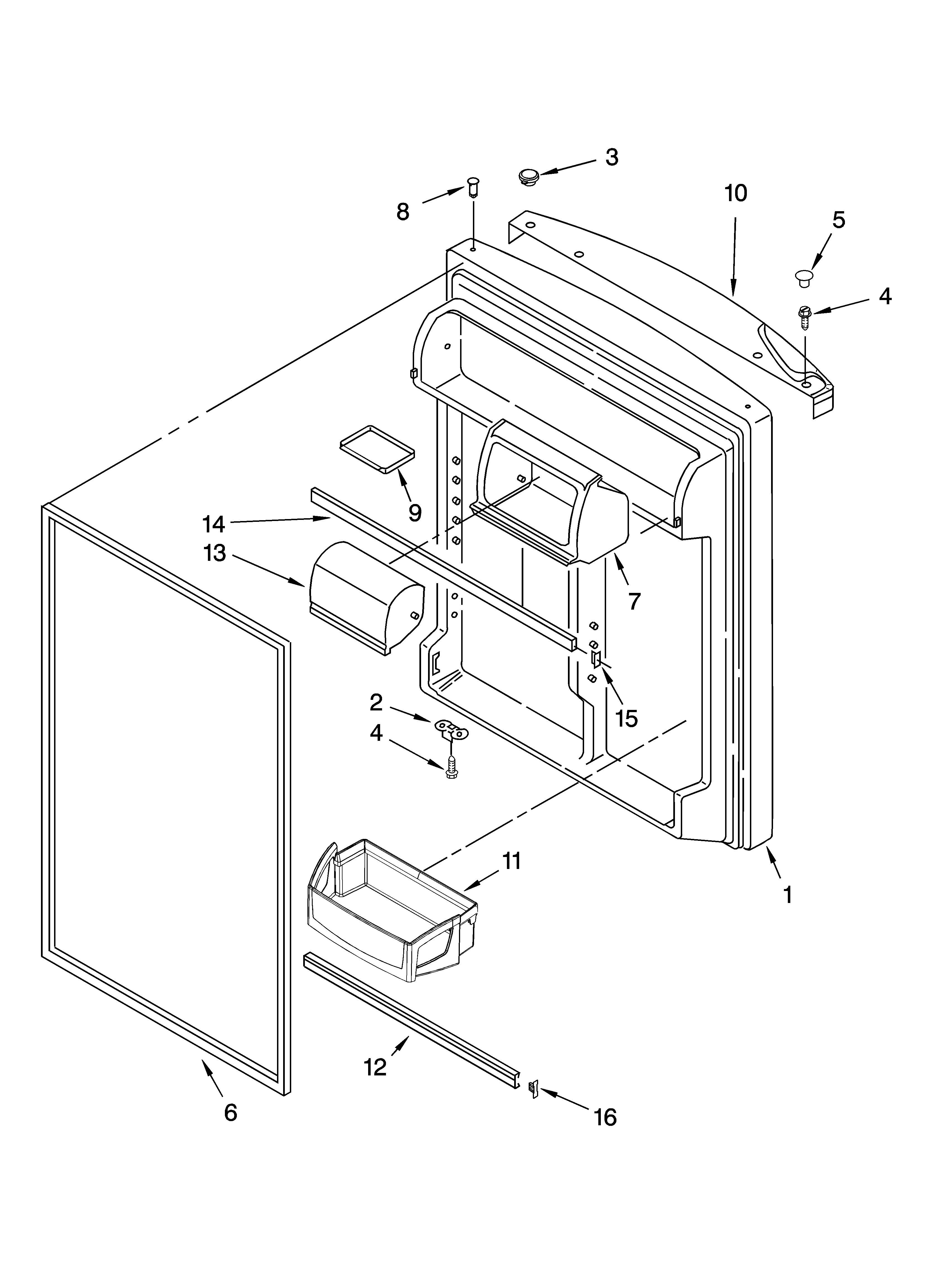 Refrigerator door parts