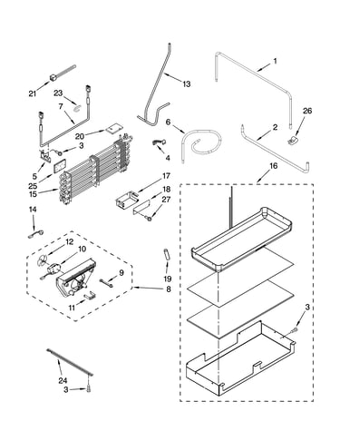 Lower unit and tube parts