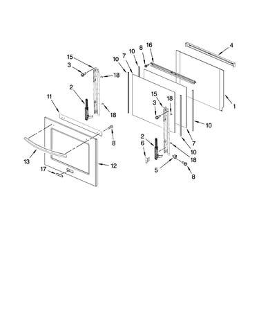 Oven door parts