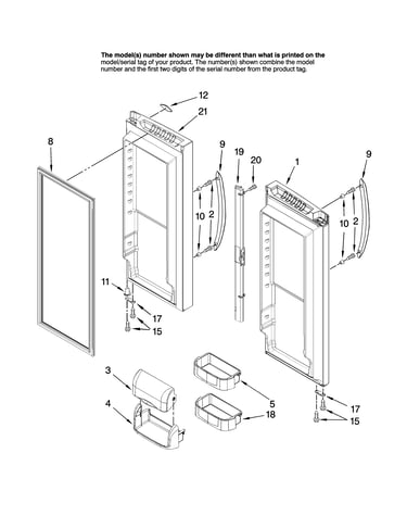Refrigerator door parts
