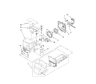KitchenAid KFIS20XVBL00 motor and ice container parts diagram