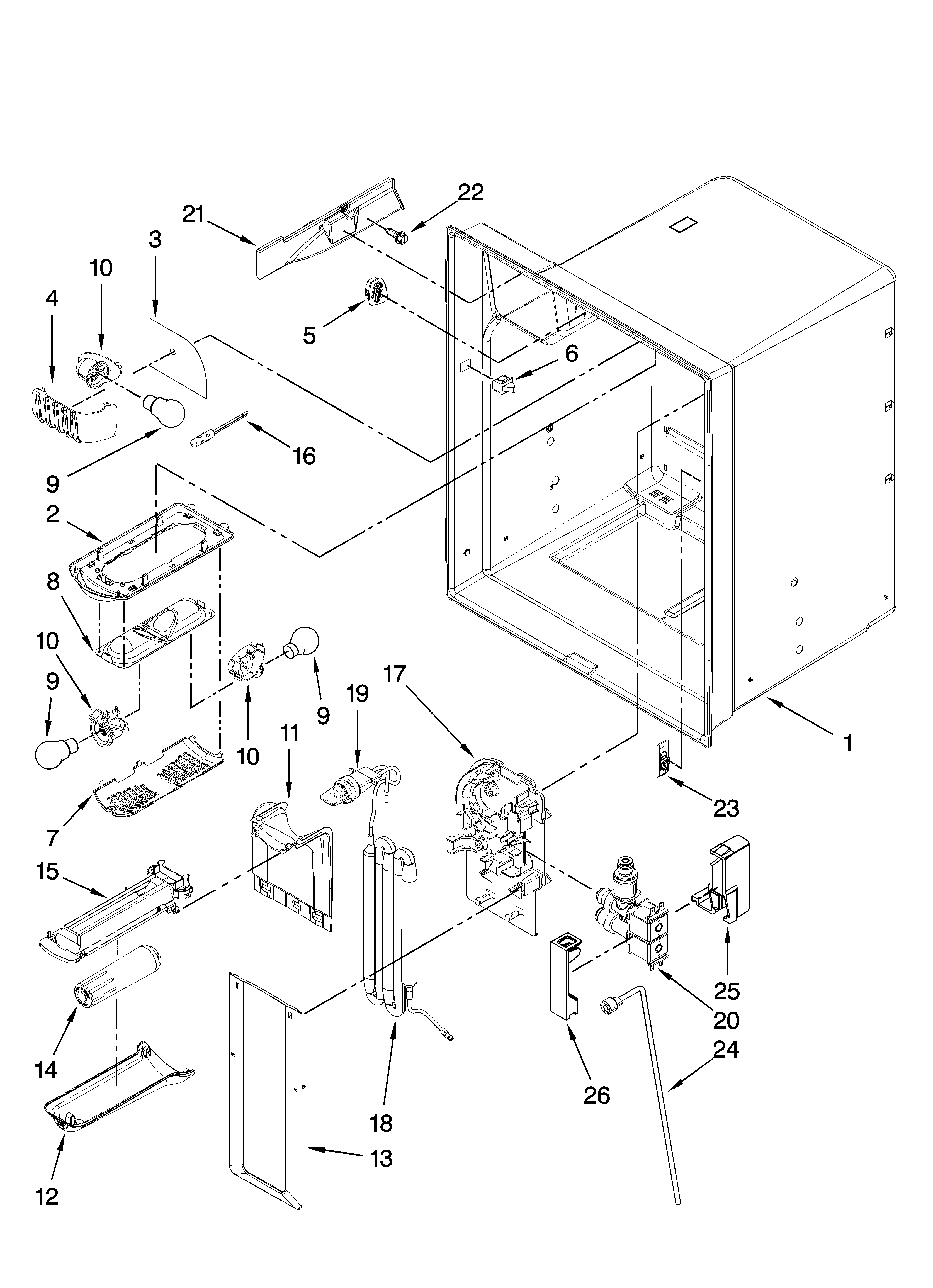 Refrigerator liner parts