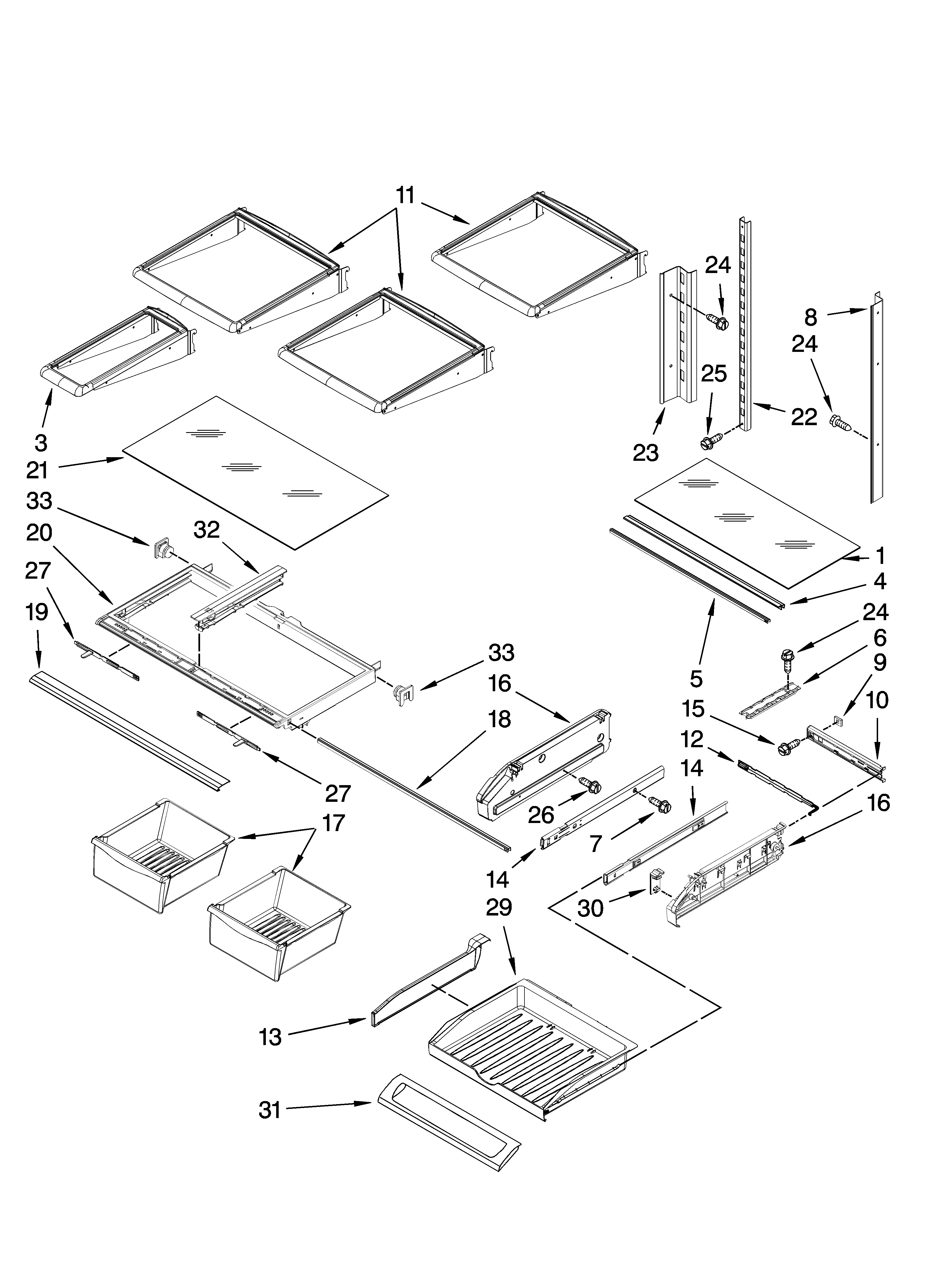 Shelf parts