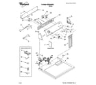 Whirlpool WED5100VQ0 top and console parts diagram