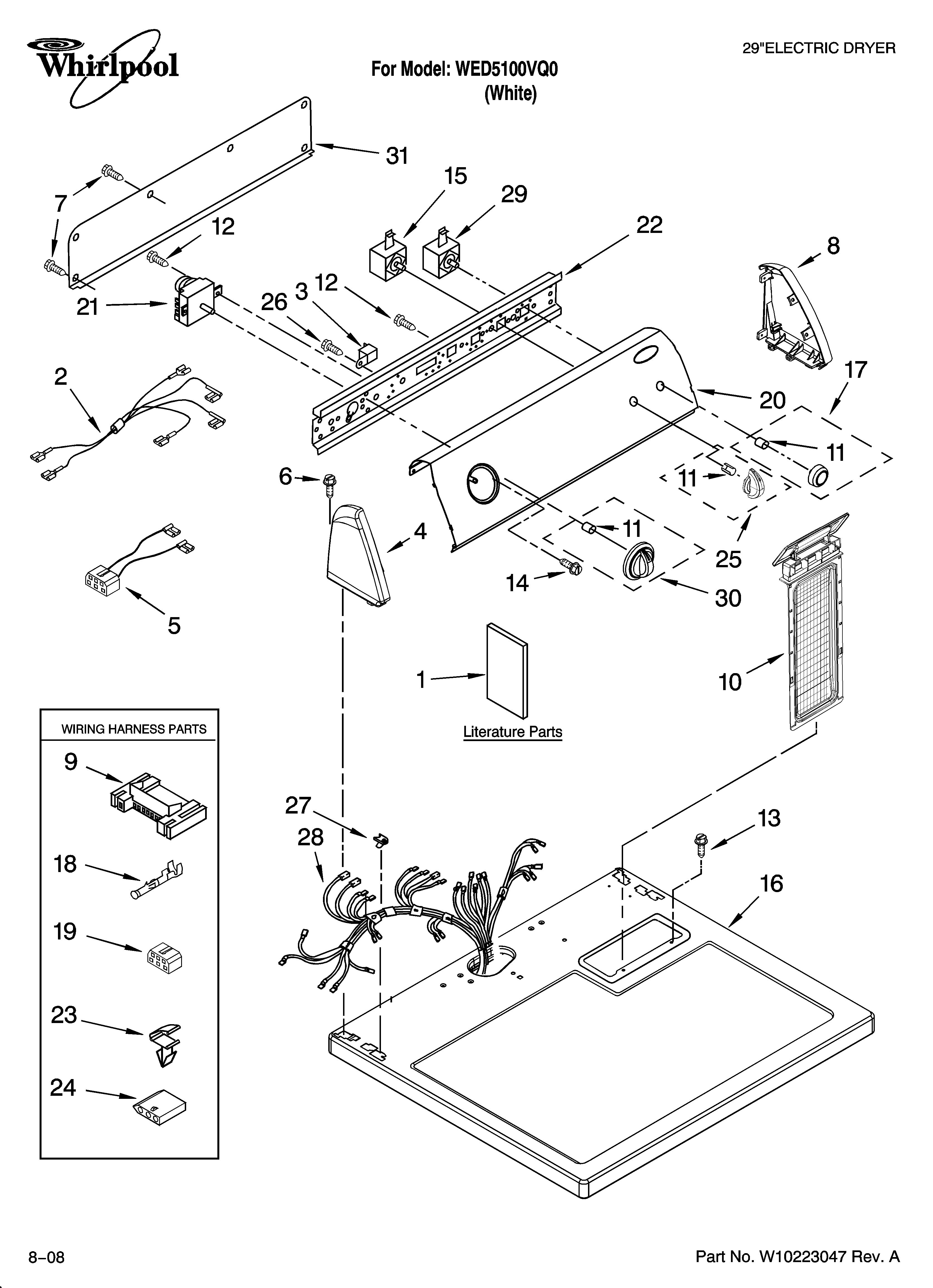 Top and console parts