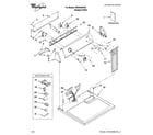 Whirlpool WED5200VQ0 top and console parts diagram