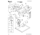 Whirlpool WED5300VW0 top and console parts diagram