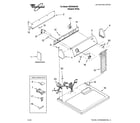Whirlpool WED5590VQ0 top and console parts diagram