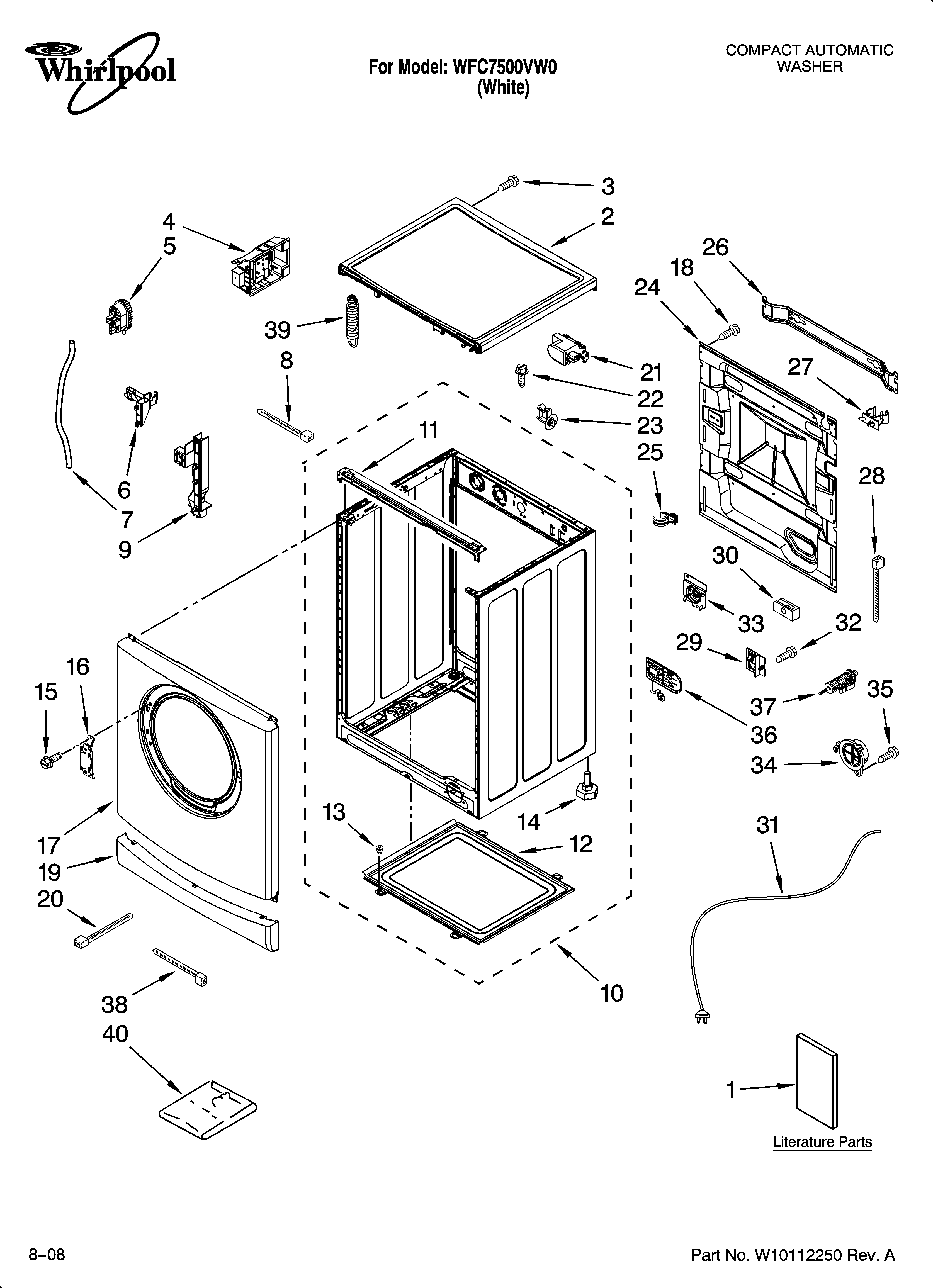 TOP AND CABINET PARTS