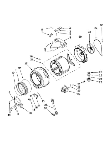 Basket and tub parts