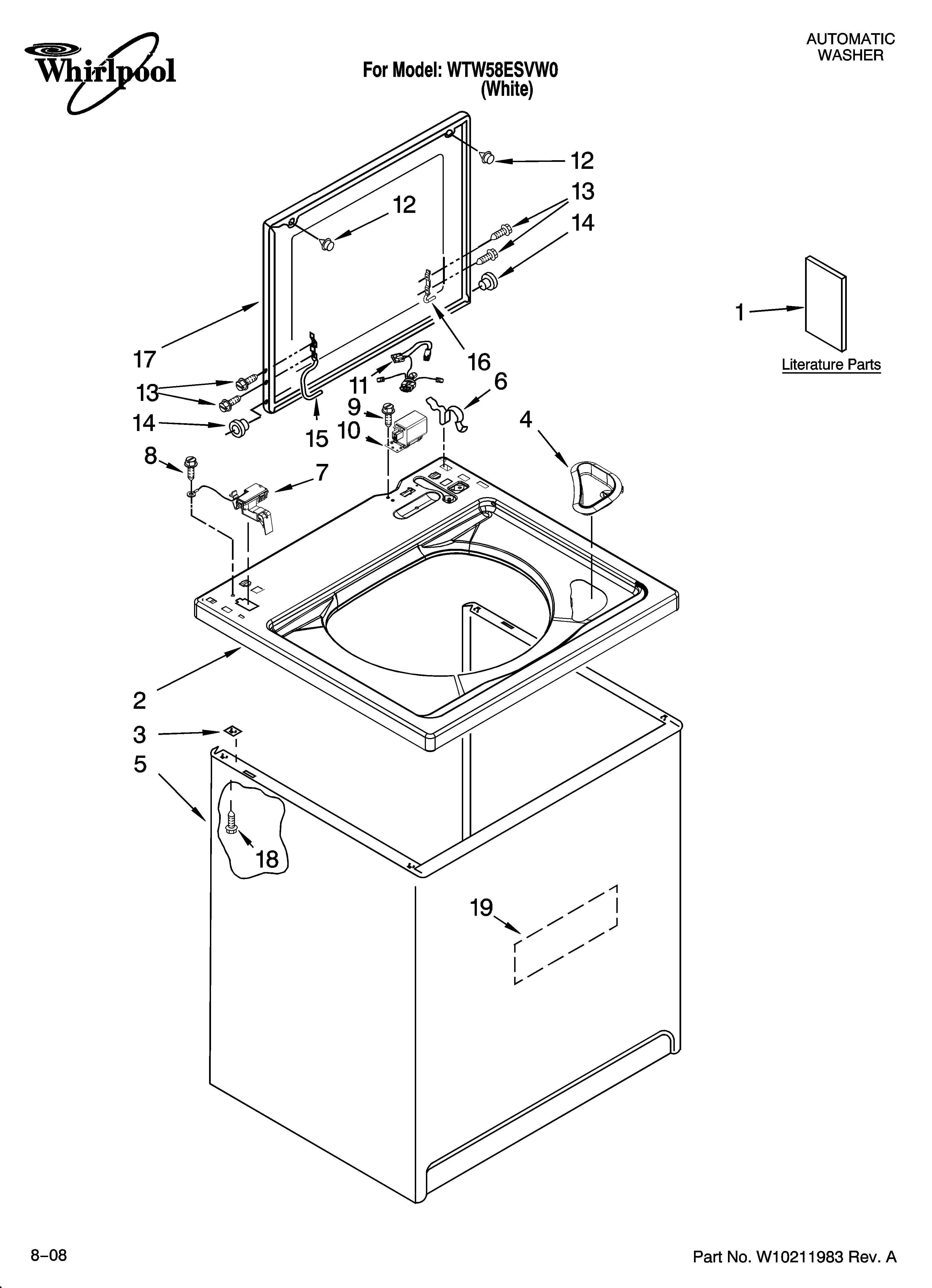 Top and cabinet parts