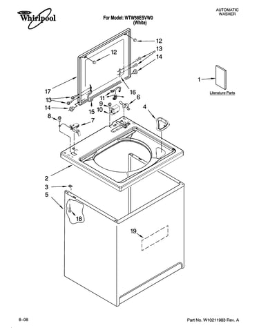 Top and cabinet parts