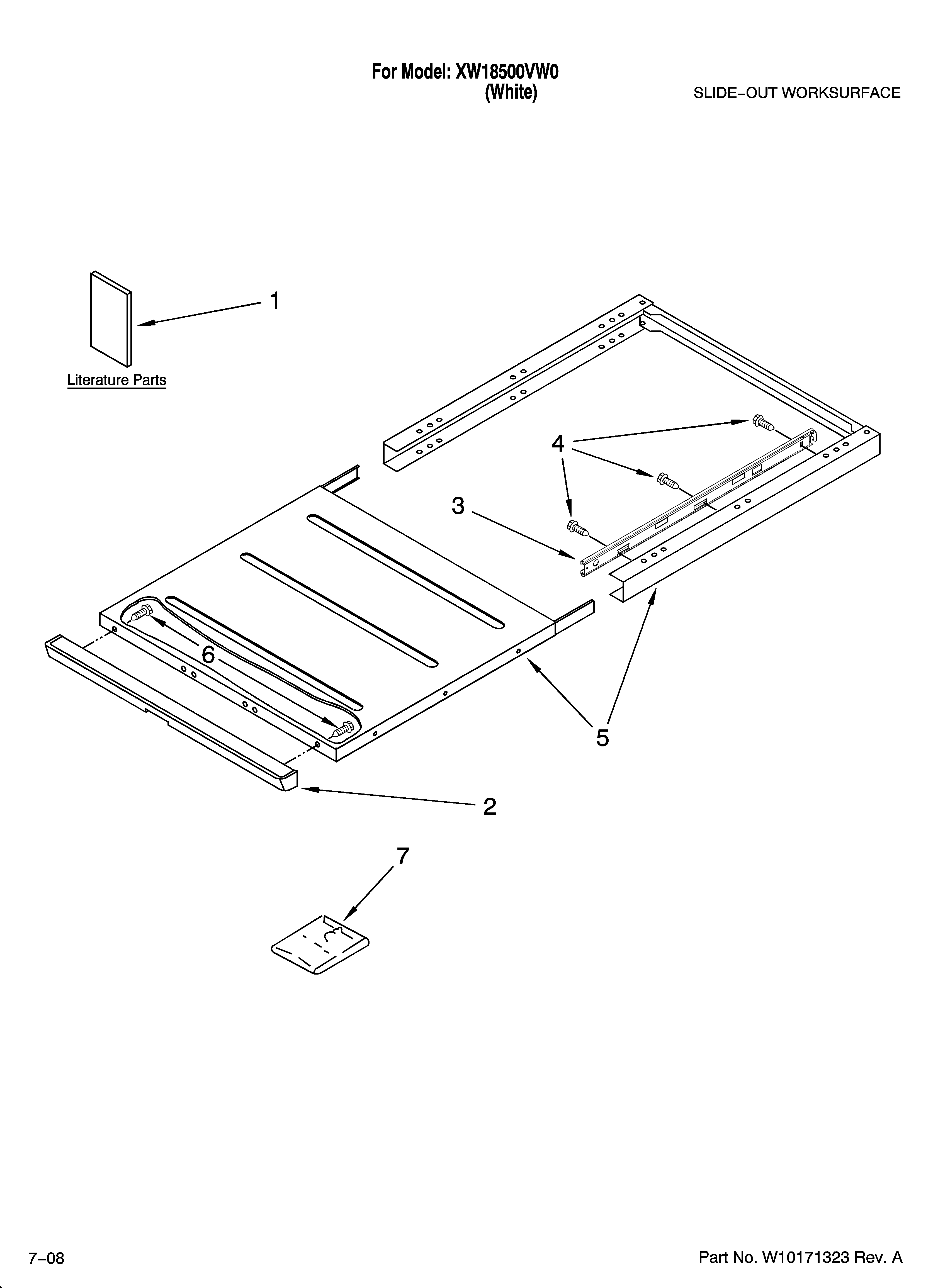 Worksurface and pad parts