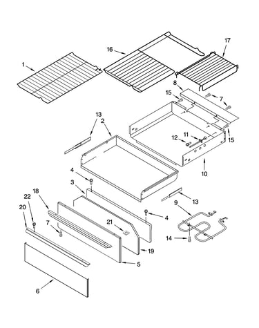Drawer & broiler parts