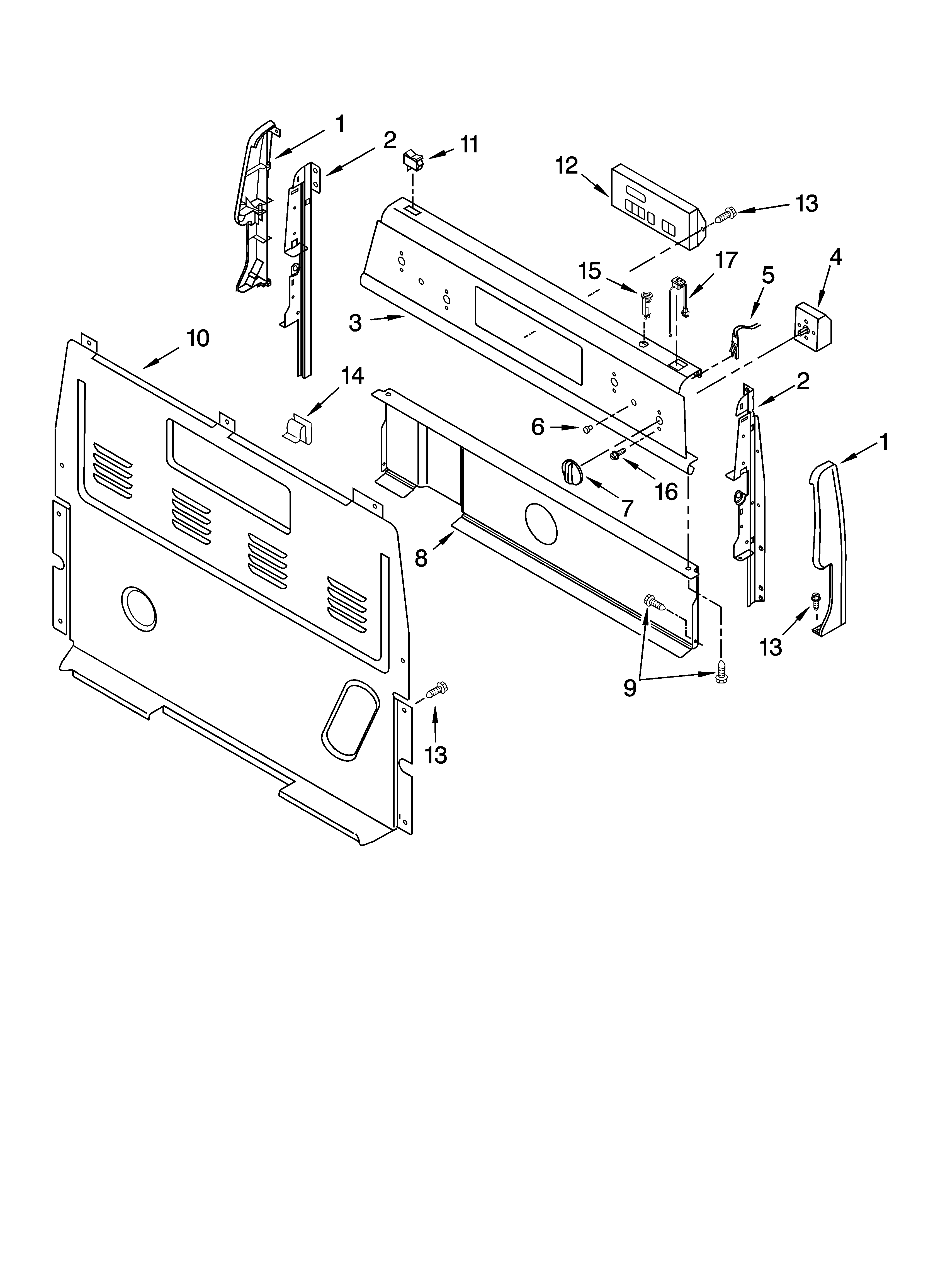 Control panel parts