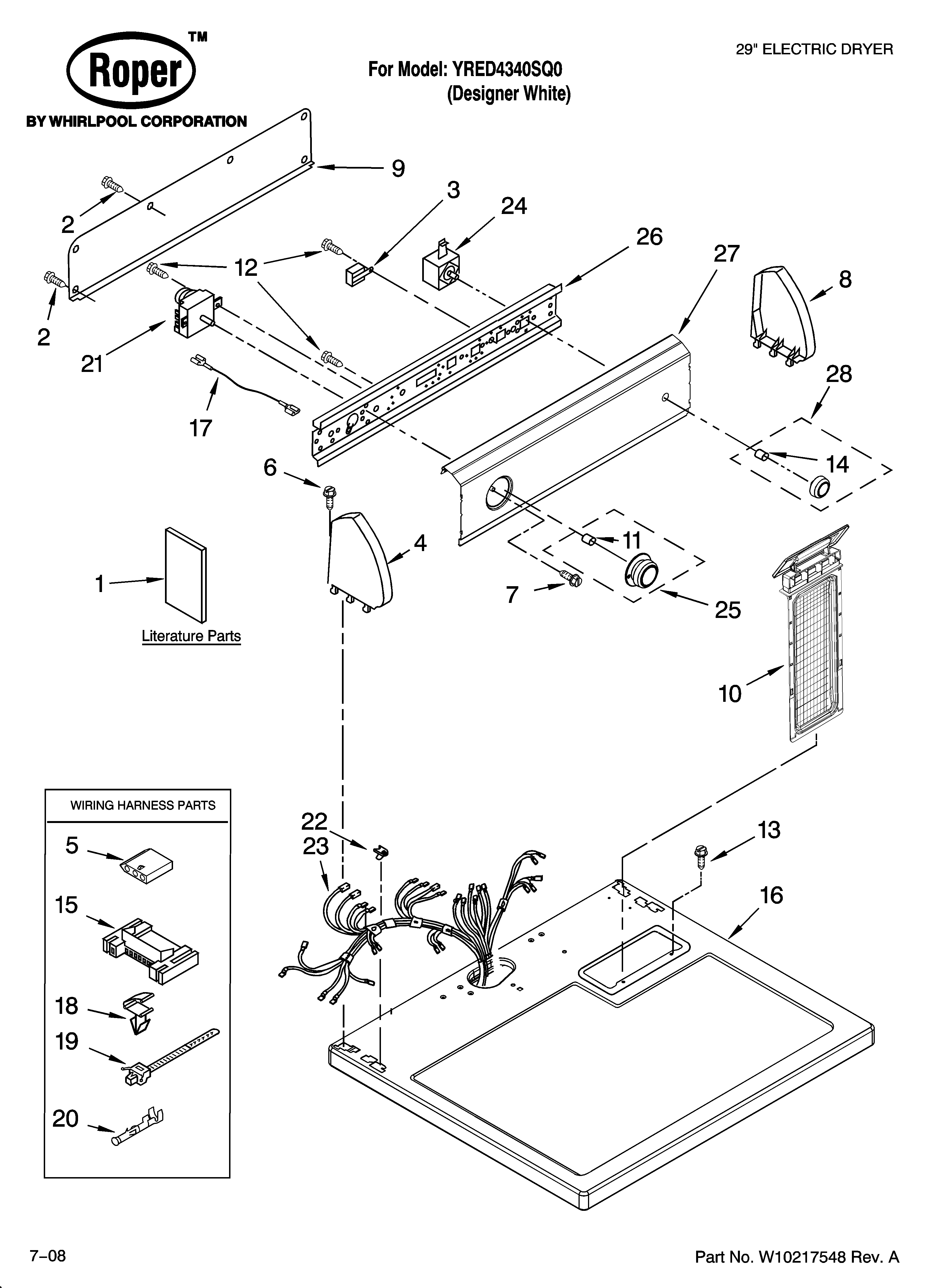 Top and console parts