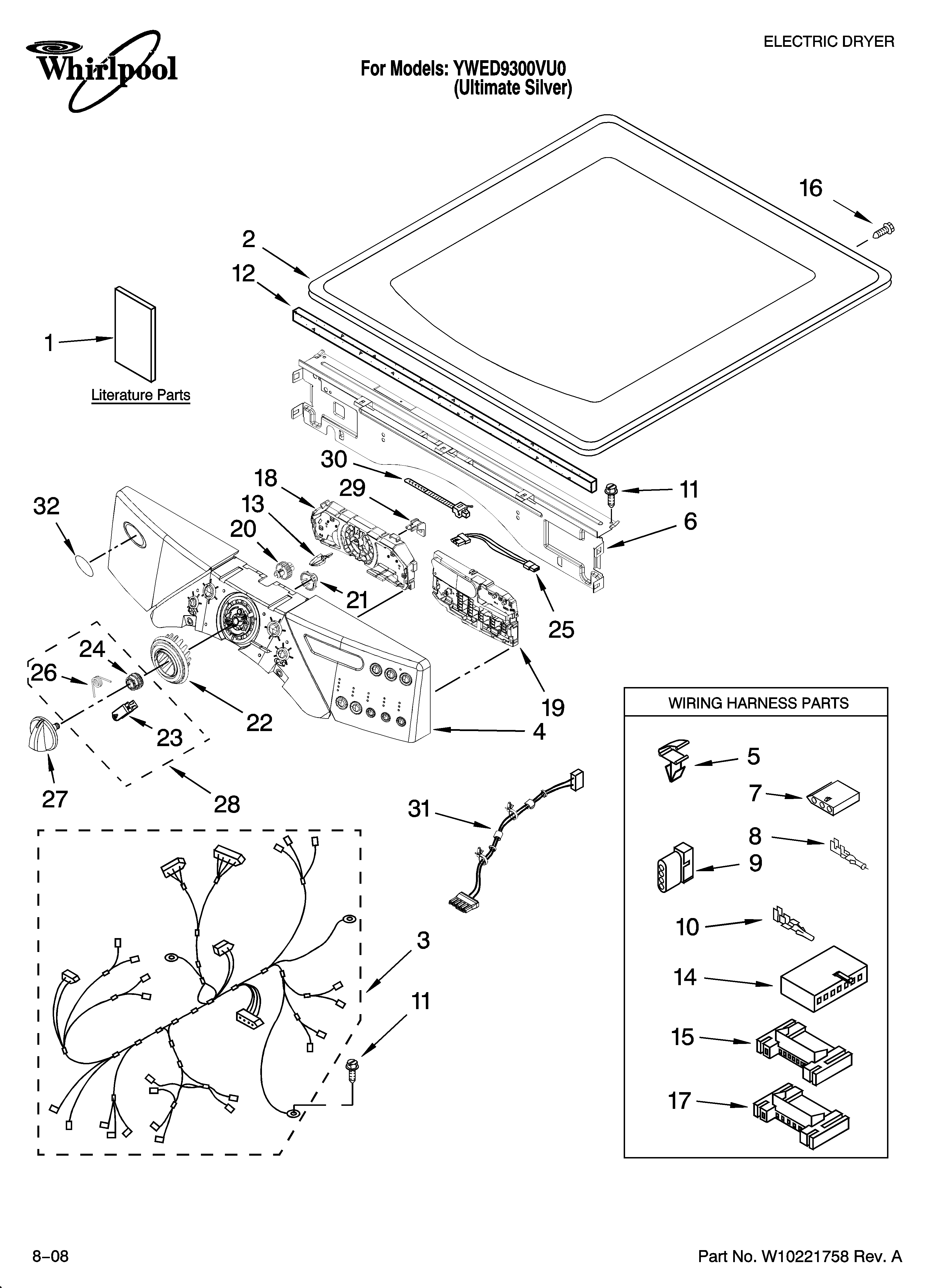 Top and console parts