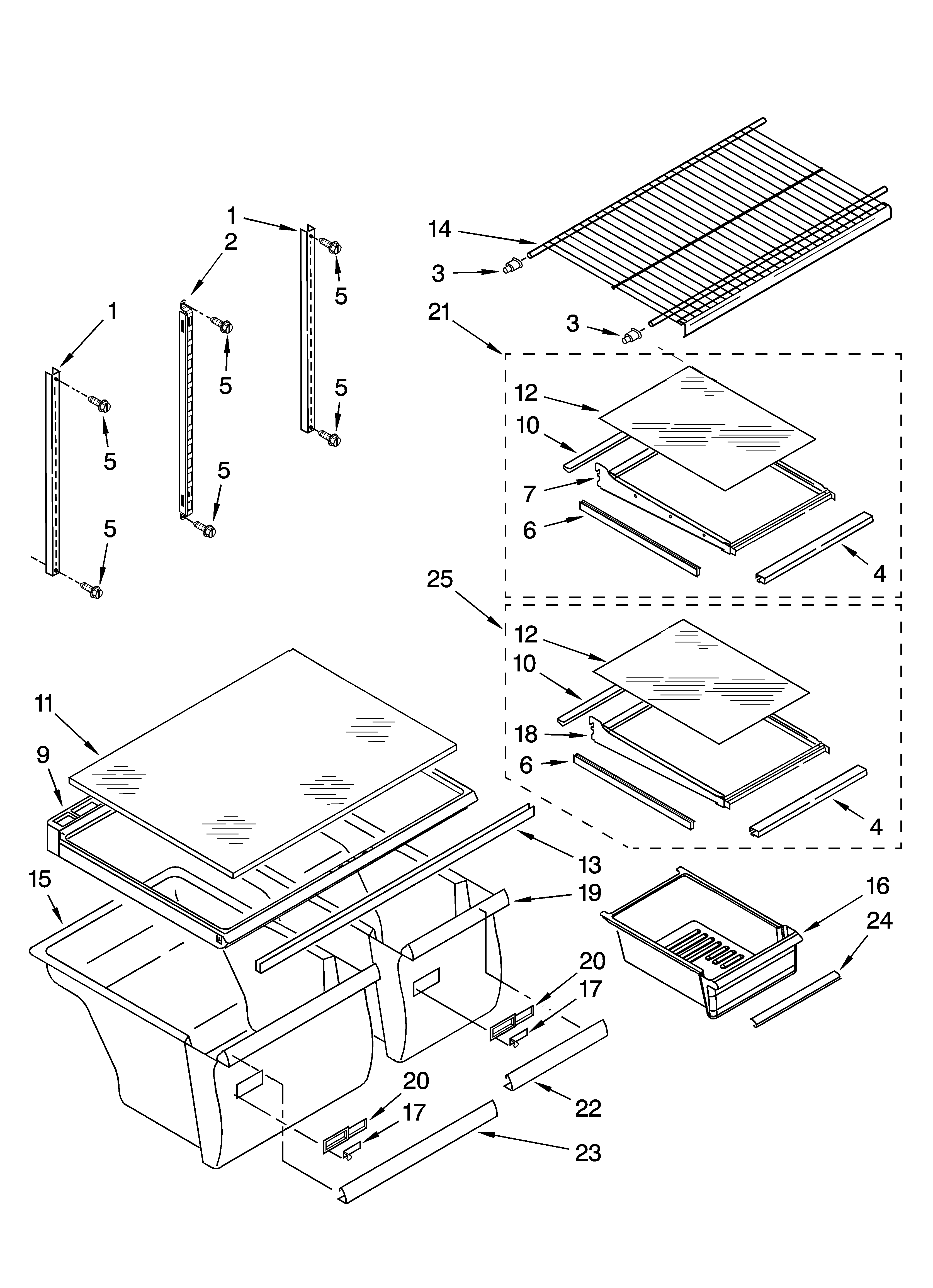 Shelf parts
