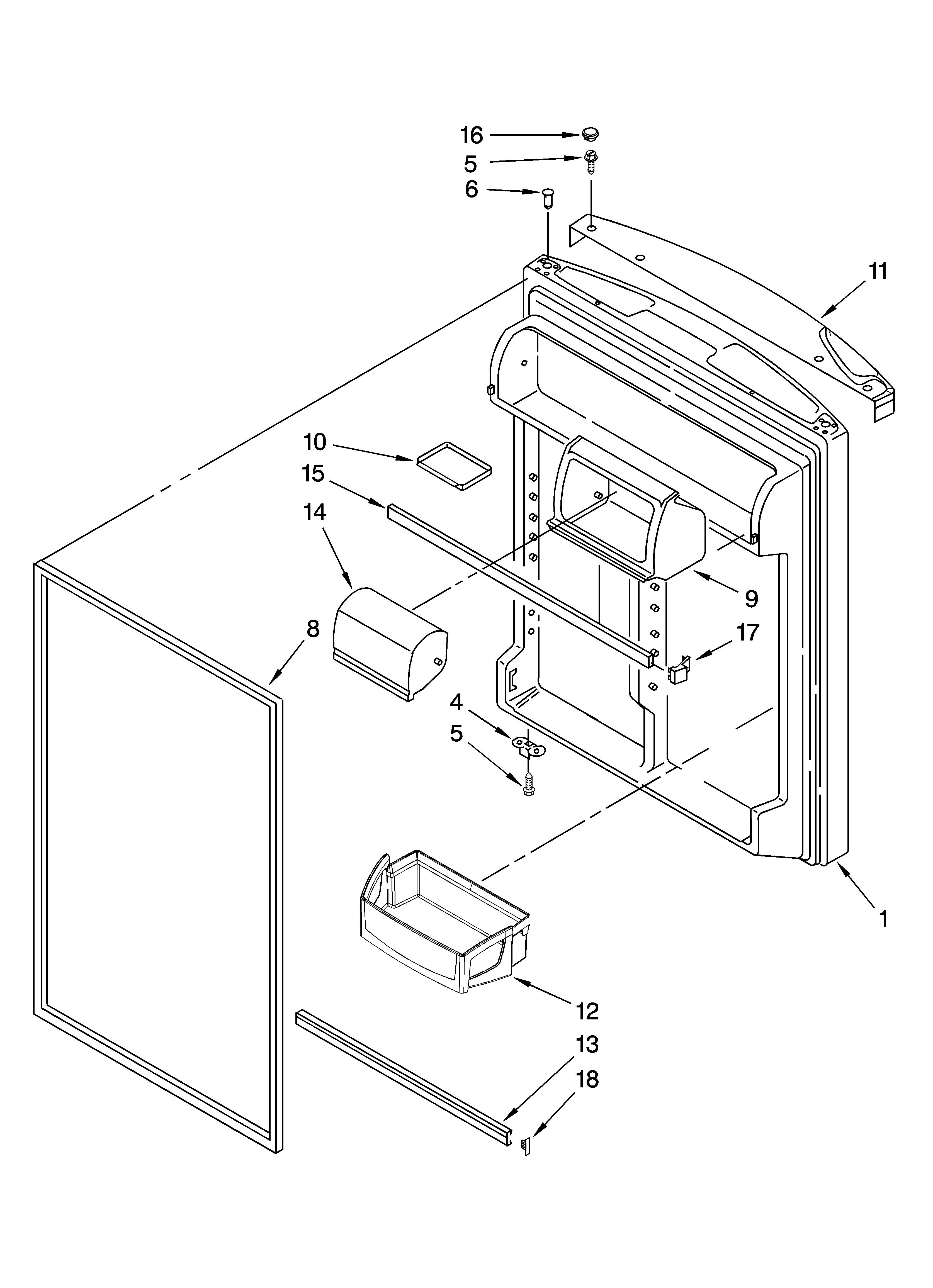 Refrigerator door parts