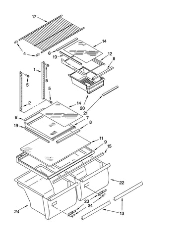 Shelf parts, optional parts (not included)