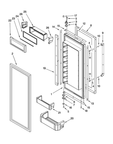 Refrigerator door parts