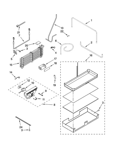 Lower unit and tube parts